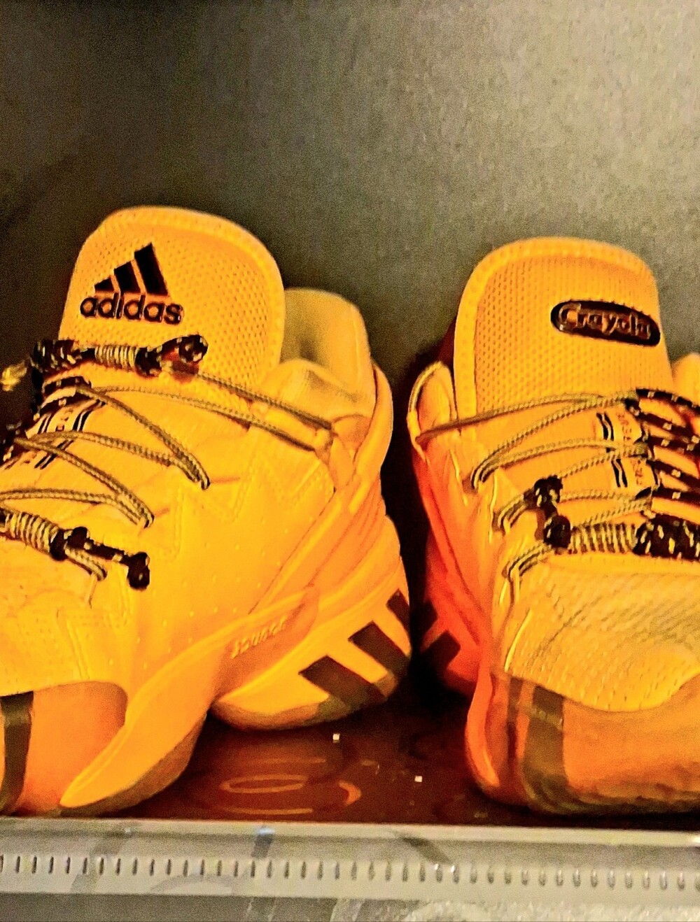 adidas Bright Yellow Sneakers with Black Accents